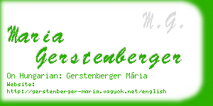 maria gerstenberger business card